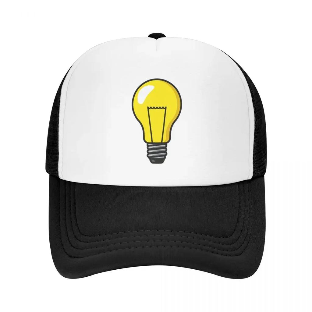 Bulb Light Illustration Gift Idea Baseball Cap Golf Wear Snapback Cap Tactical Cap Womens Hats Unisexs