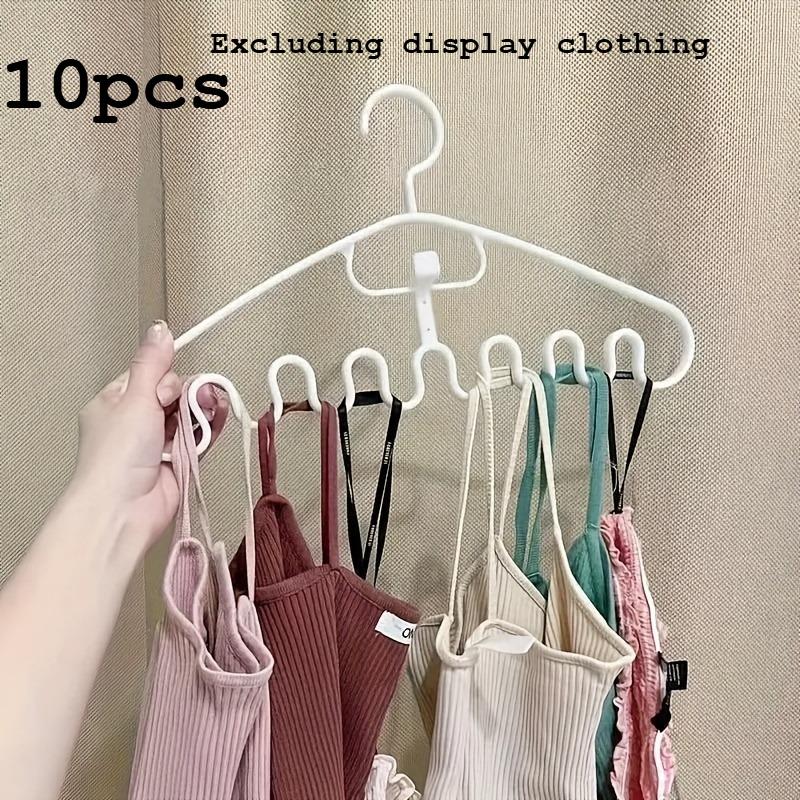 

10pcs Wave Design Plastic Clothes Hanger, Space-Saving Scarf and Accessory Organizer for Bedroom, Laundry, Closet Organization