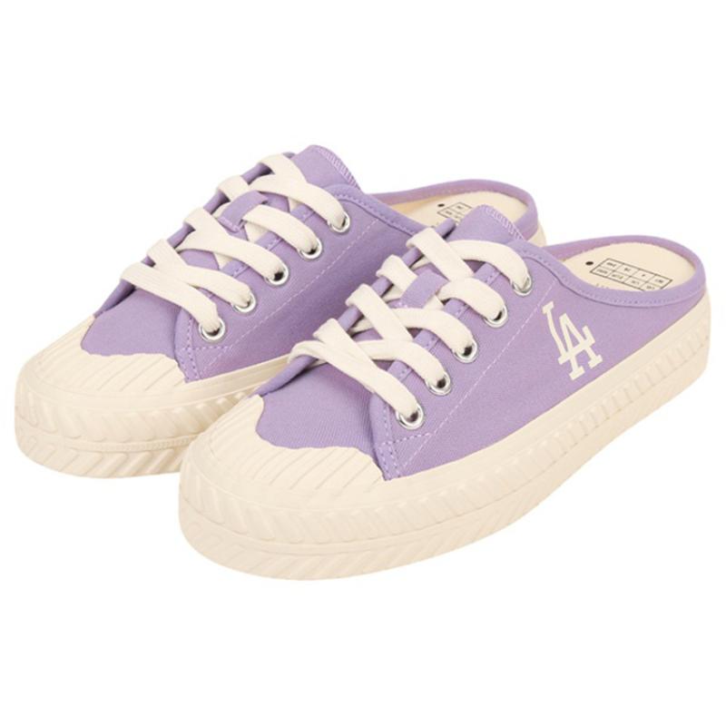 MLB Playball Mule Slip Resistant, Abrasion Resistant, Lightweight Low Top Canvas Shoes Women's Purple Sneakers 32SHS1011-07V