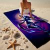 Ultra-Soft Beach Towel with Blue Beetle Theme,Ideal for Pool - Camping, Diving - Perfect Travel Essential, Vibrant Beach Towel.