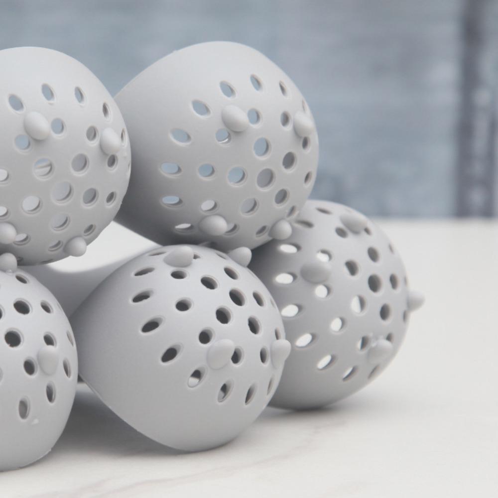 6 Hole Egg Cooker Silicone Cooking Egg Storage Rack Kitchen Gadget Boiled Egg Holder  Home
