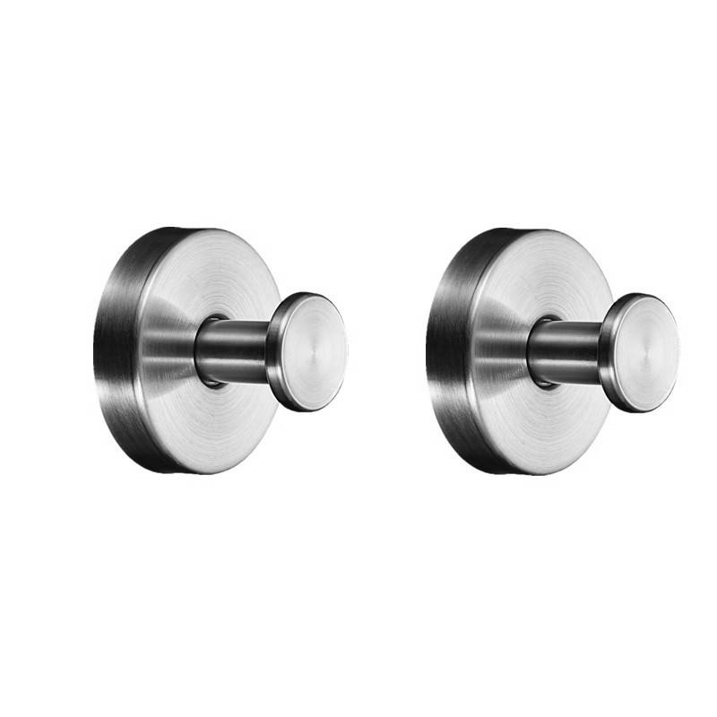 2/4Pcs Reusable Wall Mount Stainless Steel Suction Cup Hooks Waterproof Hangers for Home Office Bathroom