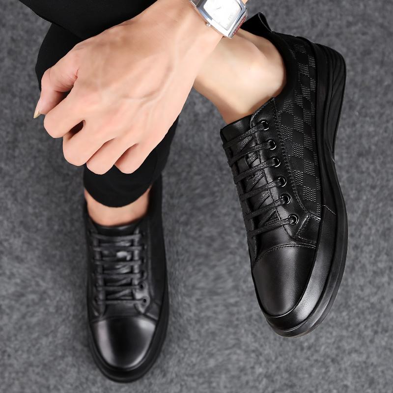 Mode Neue Trendige Herren Freizeitschuhe Echtes Leder Sneaker Hohe Qualität Herren Skateboard Schuhe All-Match Tenis Masculino Trainer