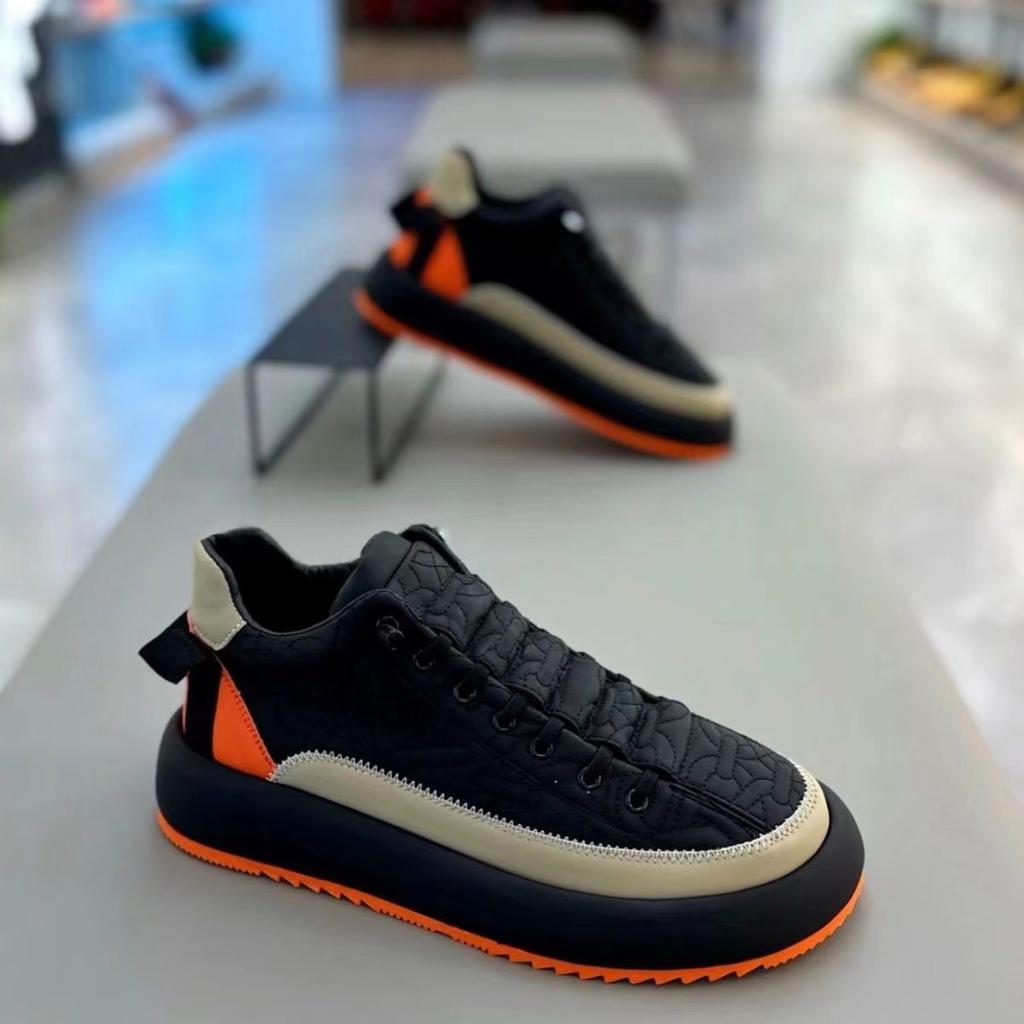Men Chunky Sneakers Shoes Tennis Sports Slip-On Color Block Height Increased Skateboarding Walking Shoes Casual Shoes for Male