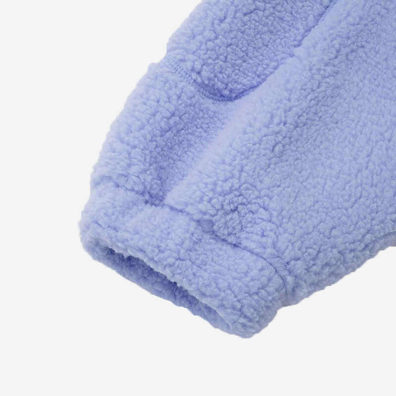 Puma Solid Color Logo Embroidered Faux Shearling Jacket Women Jackets Lavender 539954-27