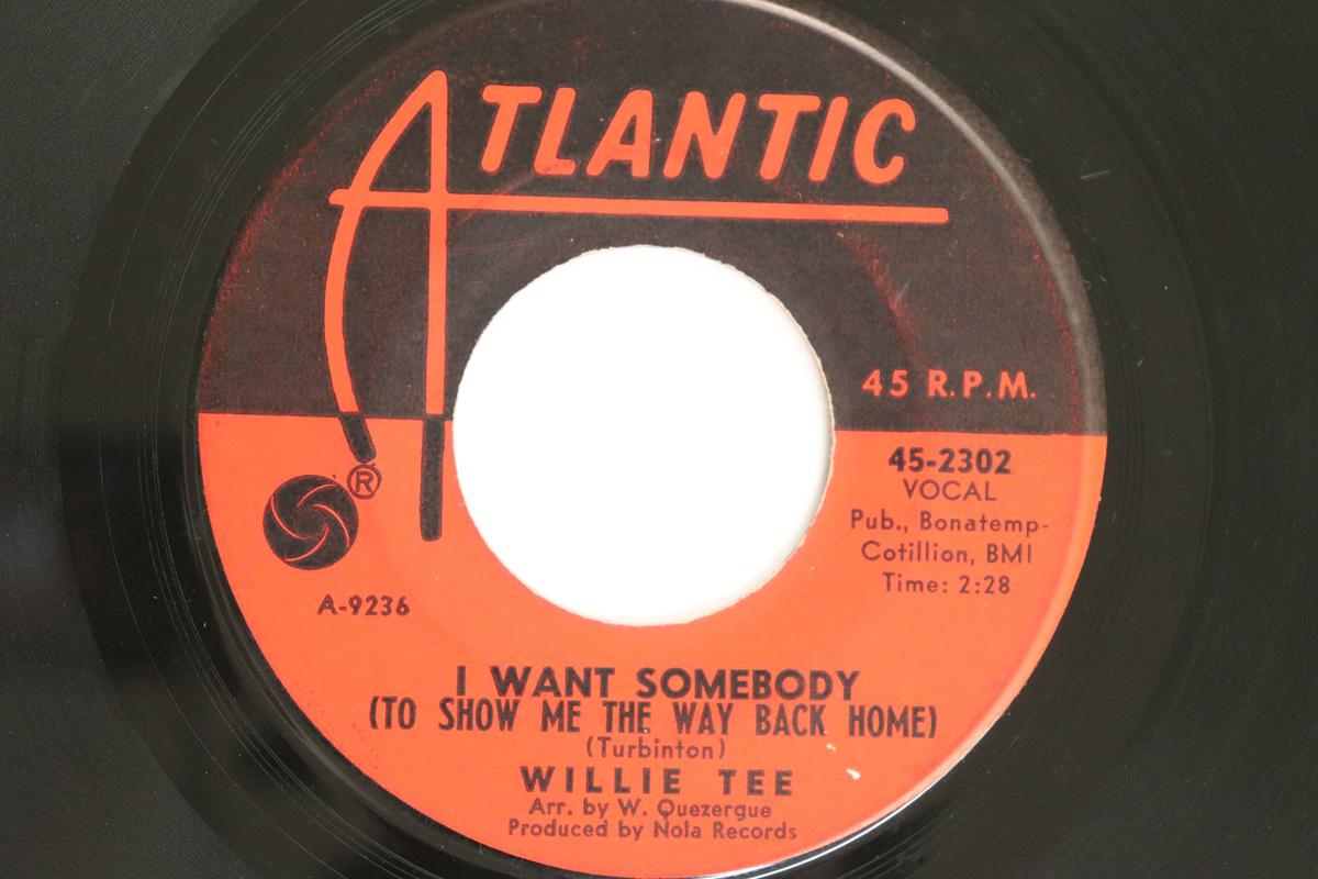 

7-дюймовая пластинка WILLIE TEE - I Want Somebody (Покажи мне путь 452302 ATLANTIC 1965 США Соул/Фанк Б/У