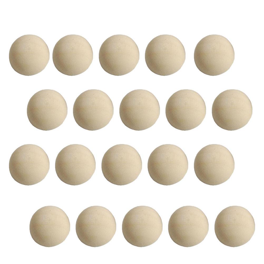 30Pcs Half Wooden Balls Unfinished Mini Hemispheres DIY Craft Projects Art Supplies Smooth Solid Half Craft Balls