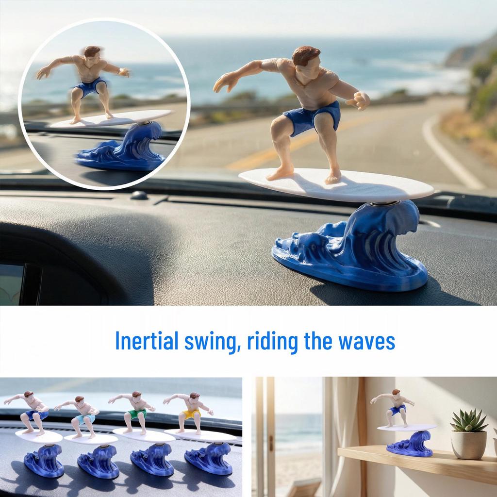 Inertial Surfing Muscle Man Car & Desk Ornament