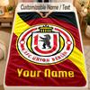 Flanell-Decke 1. FC Union Berlin Benutzerdefinierter Name Text Personalisierte Weiche Warme Überwurfdecke Heimdekoration Geschenk
