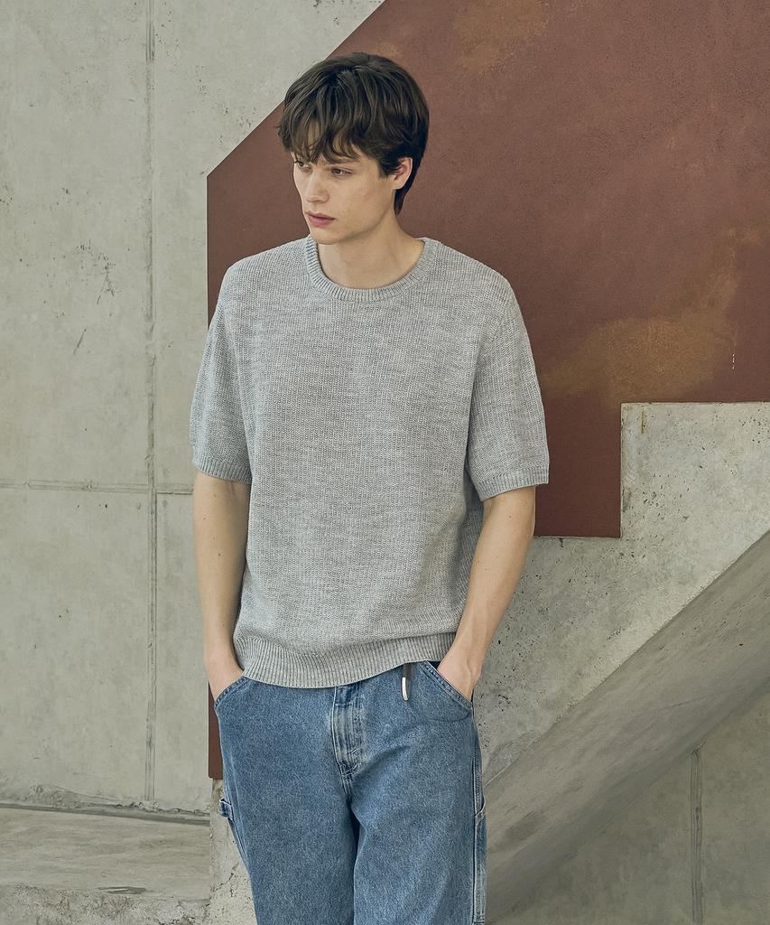 HALBKREIS LAYOUT T20039 Comfortable Round Knit_Gray