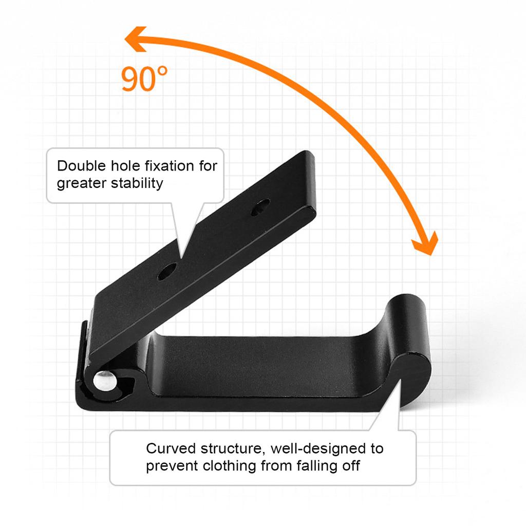 Aluminum Alloy Foldable Clothes Hook Wall Mounted