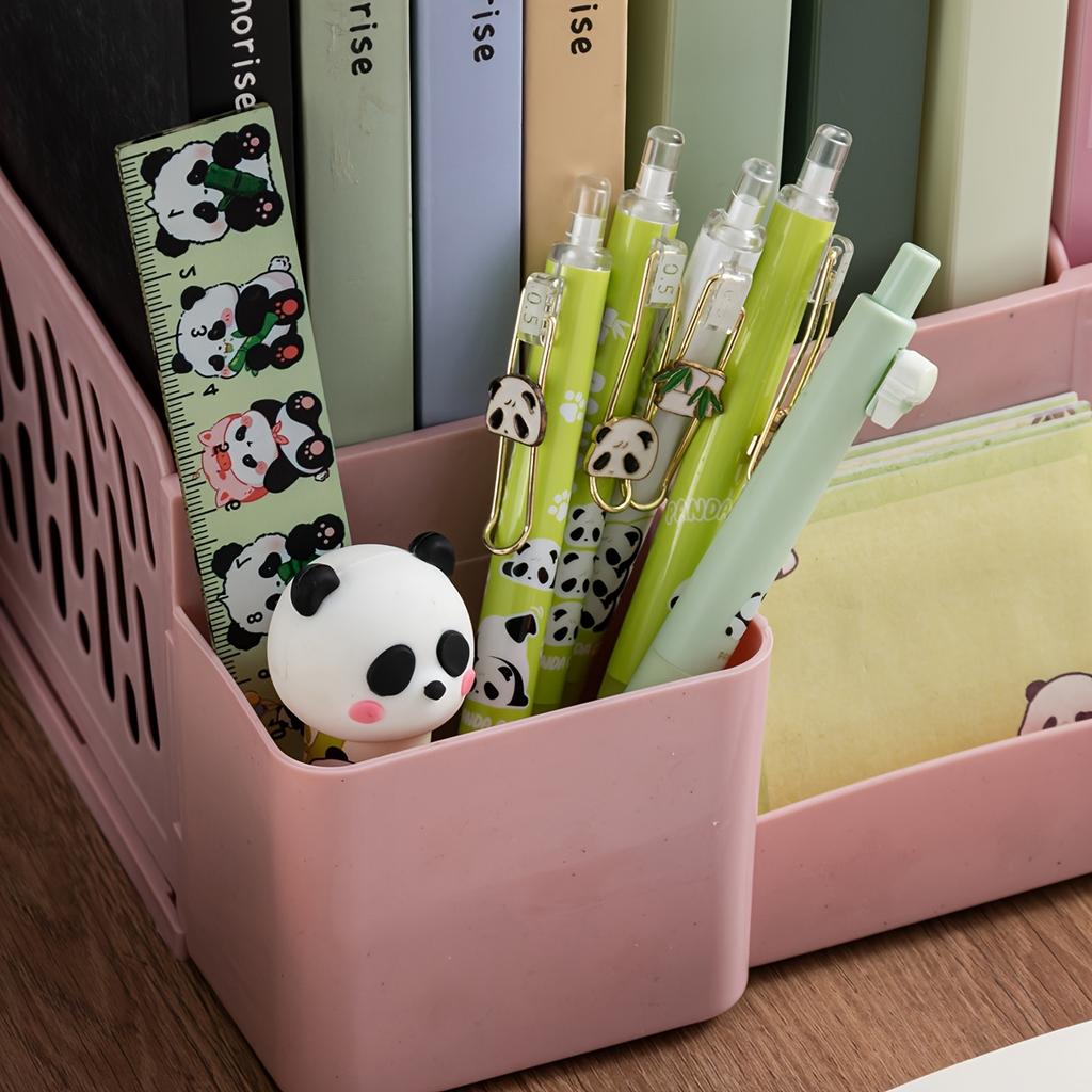4-Compartment Detachable Desktop File Organizer, PP Material, Space-Saving Office Supplies and Document Storage Box