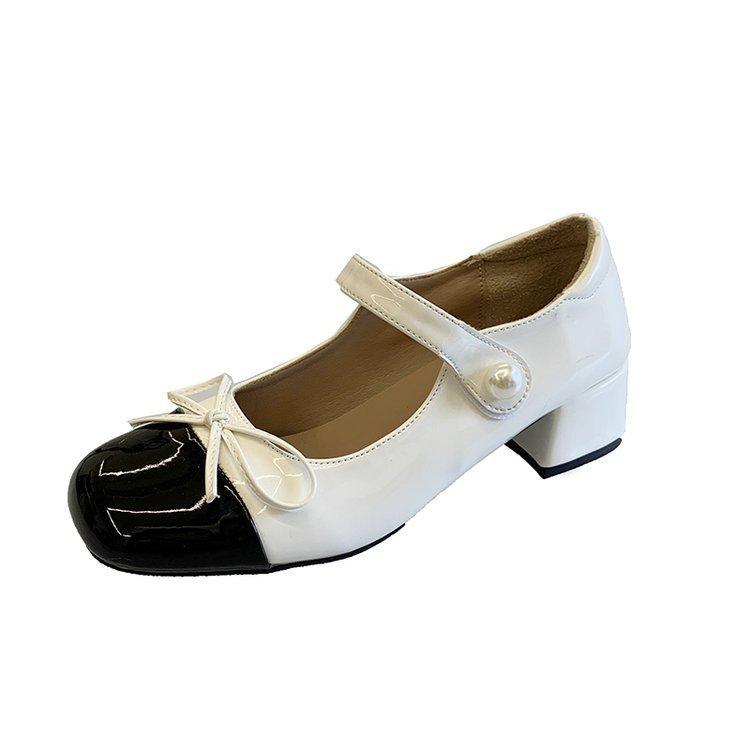 

Coarse heel Mary Jane shoes women s 2025 spring and summer new retro versatile light mouth single shoes with small leather shoes 40