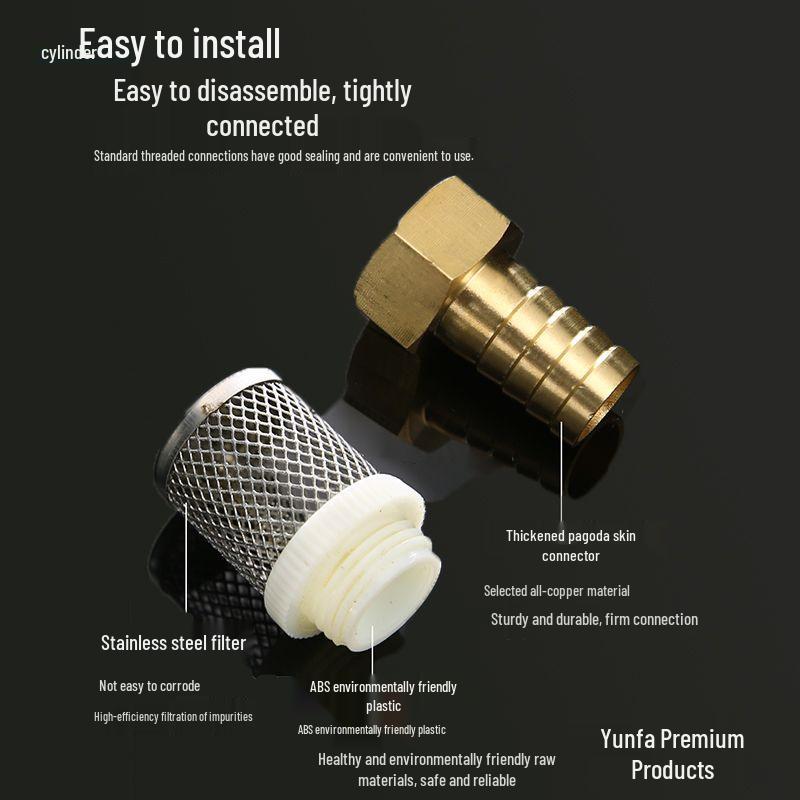 4/6/1 Inch Soft Water Hose & Oil Filter Screen Connector for Fish Tank Pump Impurity Isolation.