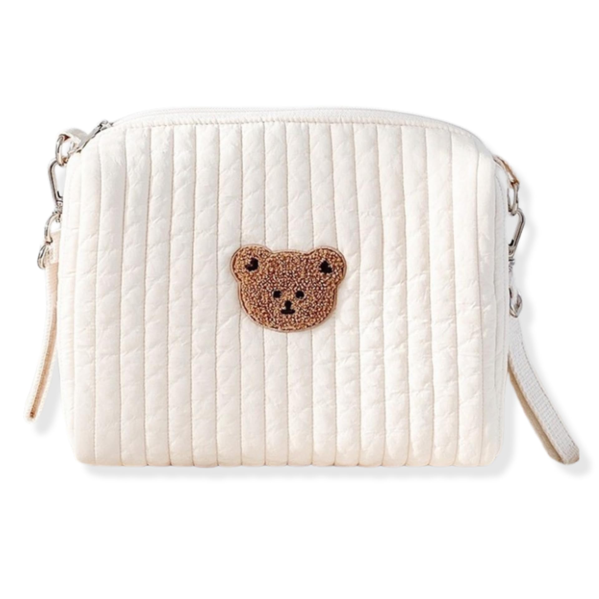 

Stylish and cute diaper baby baby travel large large pouch, bag, storage, wipes, essentials, capacity, zippered, stroller, outings, portable, cotton,