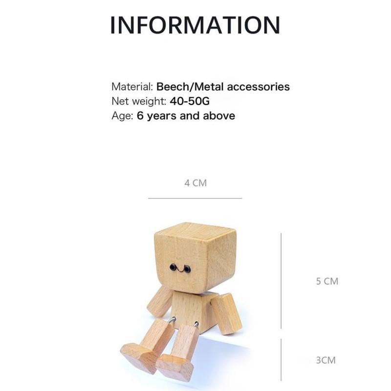 Shaking Man Statue Handmade Wooden Man Figurine for Man Gift It Comes with Vivid Expression Accessories,bookshelf,car Decorations Christmas Gift