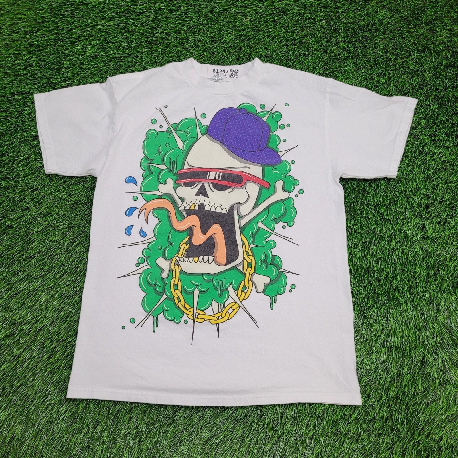 

Vintage Skull Shirt Medium 19x26 White S разноцветный