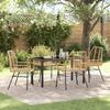 VidaXL 5-Piece Garden Dining Set Brown Poly Rattan 3380850