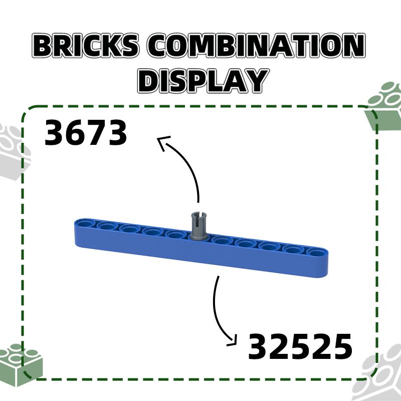 35Pcs/lot 32525 1x11 Thick Hole Block Moc Colours Accessories Compatible with with Brick DIY Children's Toy Building Assembly Parts