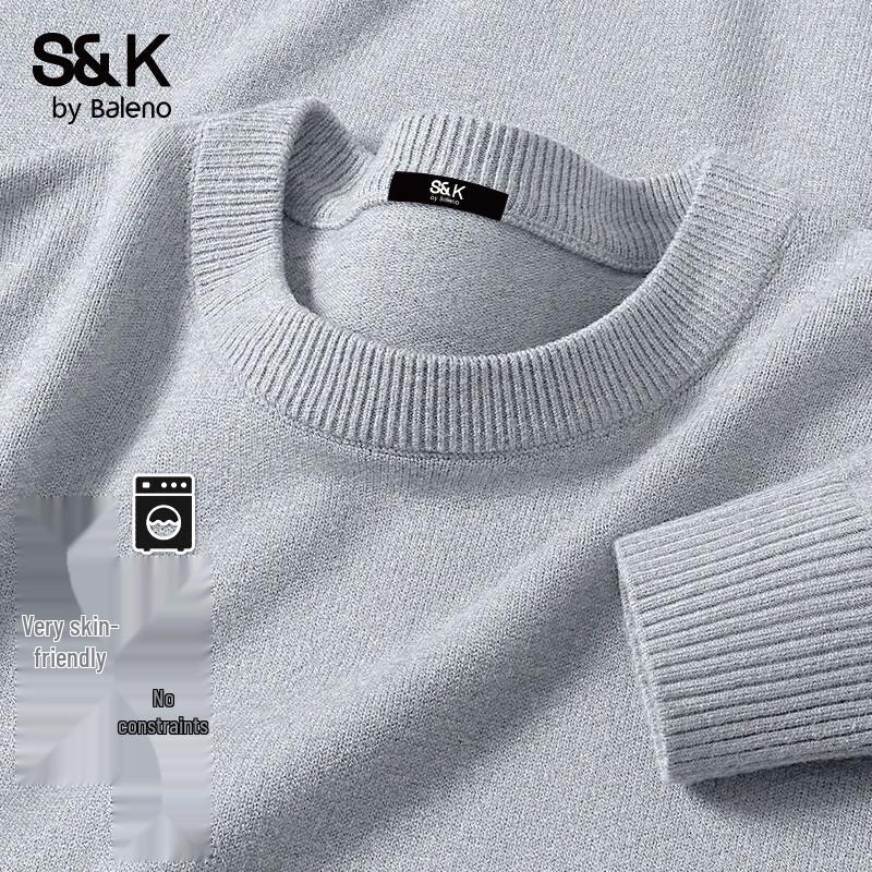 

Baleno Men s S&K Series Round Neck Solid Color Heavyweight Sweater XL