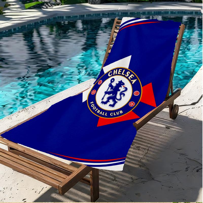 Chelsea F.C Print Beach Towel, Versatile Lightweight Absorbent Beach Towel for Pool Surf Yoga Bathroom, Perfect Birthday Holiday Gift