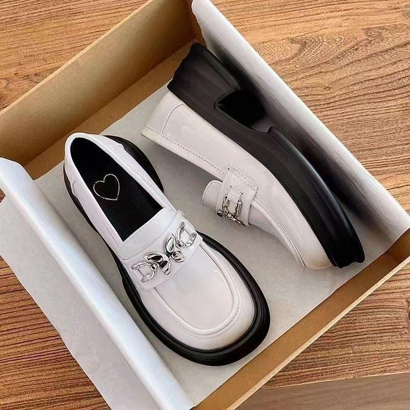 British Style Small Leather Shoes Women's Single Shoes 2025 Summer New Platform Loafers Versatile Mary Jane Shoes Ins Tide