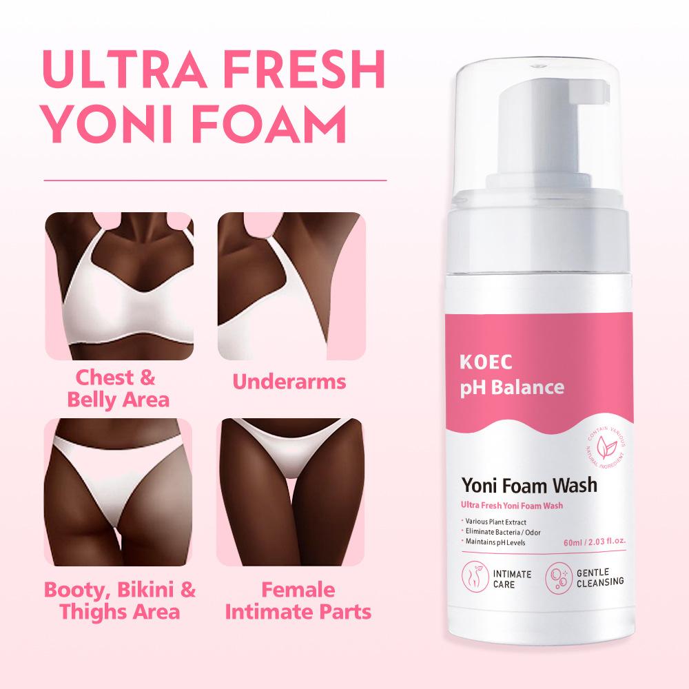 KOECPH Yoni Foam Wash Balancing Feminine Cleansing Mousse Fresh Care Gentle Formula 150ml