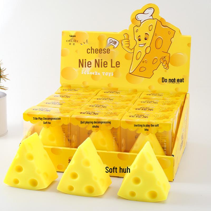 Mini Cute Cheese Simulation Stress Relief Squeeze Toy