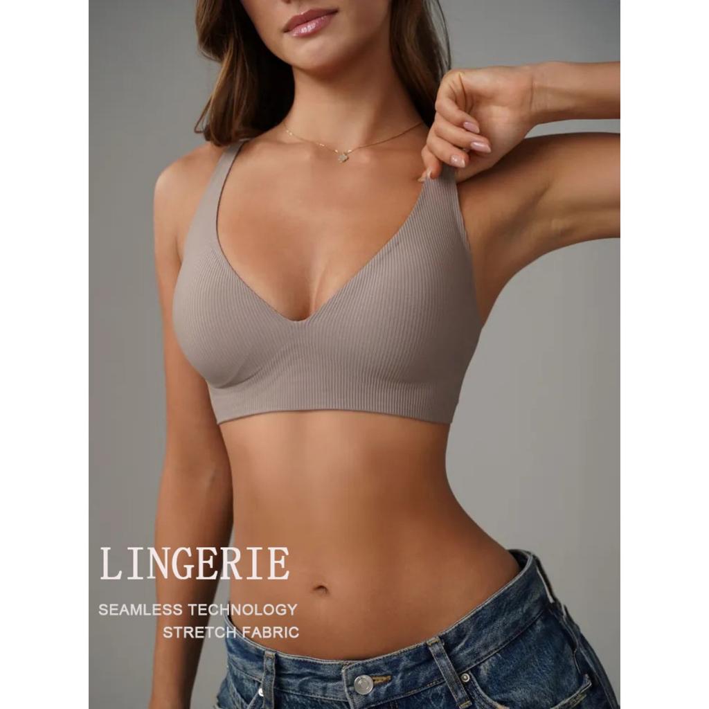 Non Marking Underwear, Top Support, Adjustable Underwear, Women's Underwear, Small Stripes, Gathered Underwear, Thin Underwear, Underwire, Bra