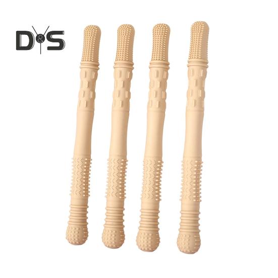 4Pcs Silicone Chew Stick Food Grade BPA Free Reusable Stress Relief Sensory Oral Motor Chewable Stick Toy for Special Needs Chewers