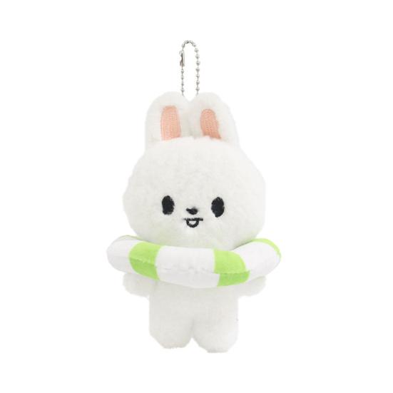 Keychain Plush Pendant Anime Stuffed Figure Wearing Swim Ring Throw Pillows Keychain Pendant Room