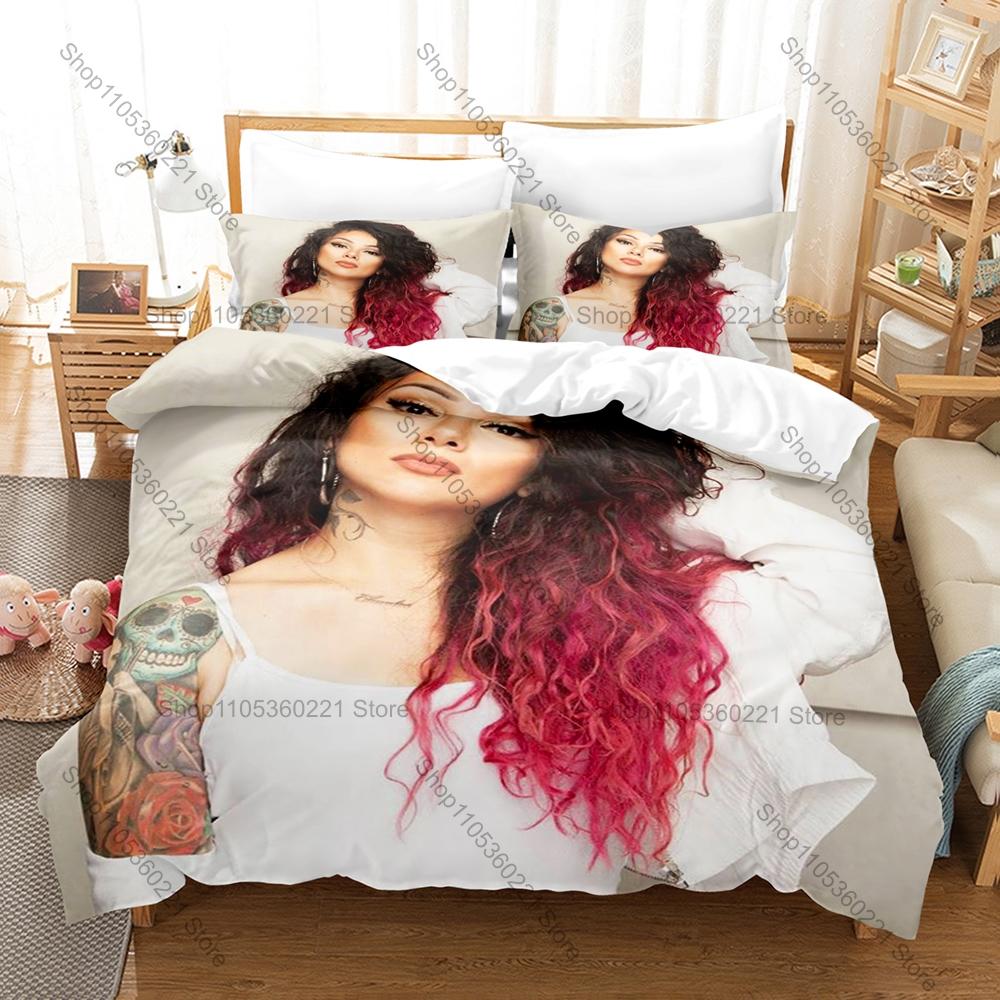 Snow Tha Product Printed Bedding Set, Duvet Cover plus 2 Pillowcases, Famous Female Rapper Style Soft Microfiber Textiles