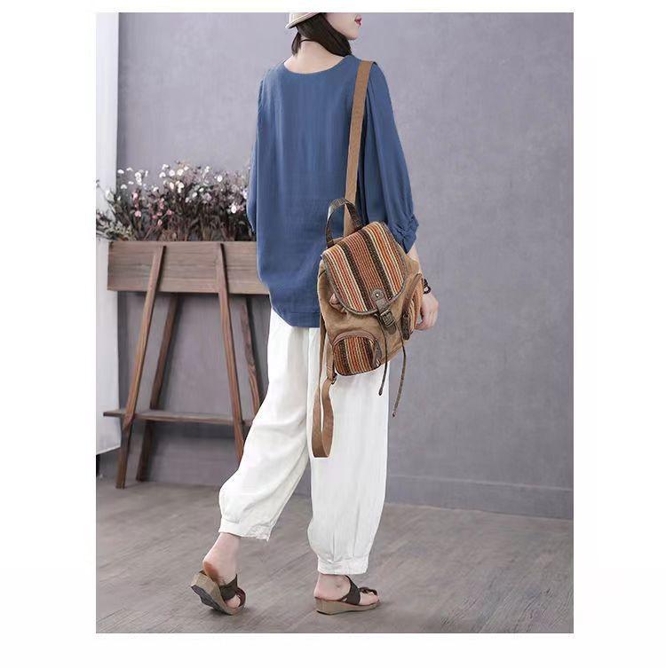 Sleeve Loose Plus Size Mom Outfit T-shirt Top Summer Cover Belly Slimming Short Sleeved Sleeves