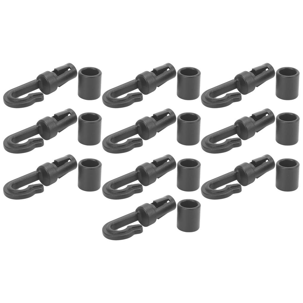 10Pcs Kayak Canoe Bungee Shock Cord Hooks Plastic Cord Rope AntiCorrosion Hooks for Boat