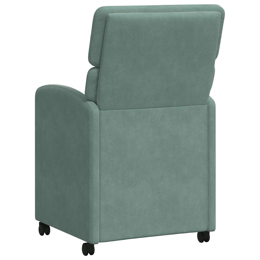 Dining Chairs with Casters 2 pcs Teal 58 x 65 x 98 cm Velvet