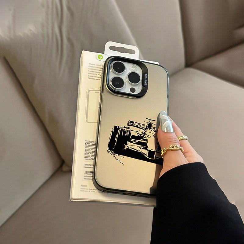 Racing printed pattern phone case suitable for iPhone 17 16 15 14 13 12 11 Pro/Max/Plus anti drop and shockproof back cover