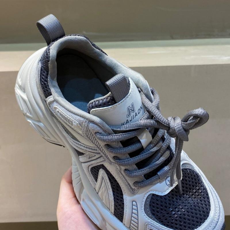 Platform Leather Dad Shoes Women's Autumn New Retro Casual Shoes Design Heightening Sports Shoes Trend