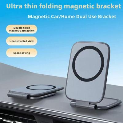 Faltbarer magnetischer Handyhalter für das Auto, verstellbar, ultradünn, Anti-Shake, universeller Halter für Fahrzeugnavigation, Zubehör