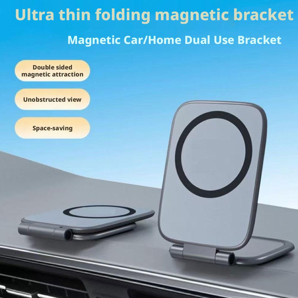 Auto Ultra-dünn Handyhalter Faltbar Magnetisch Telefon Fahrzeug Navigation Multifunktional Mobil Ständer Montierter Ständer C0C5
