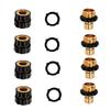 Brass Garden Hose Connectors 3/4 Inch Male Female Fittings With Washers For Watering Systems Sprinklers Drip Irrigation Kits