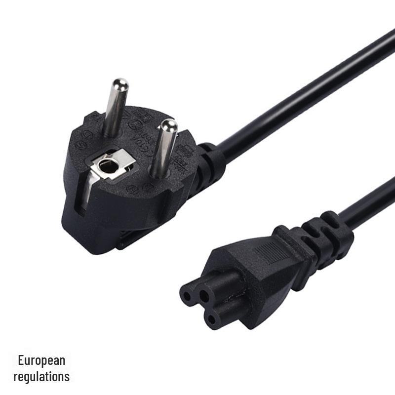 Cable adaptador de alimentación universal para portátil con enchufe C5, compatible con estándares de EE. UU., UE y Reino Unido.