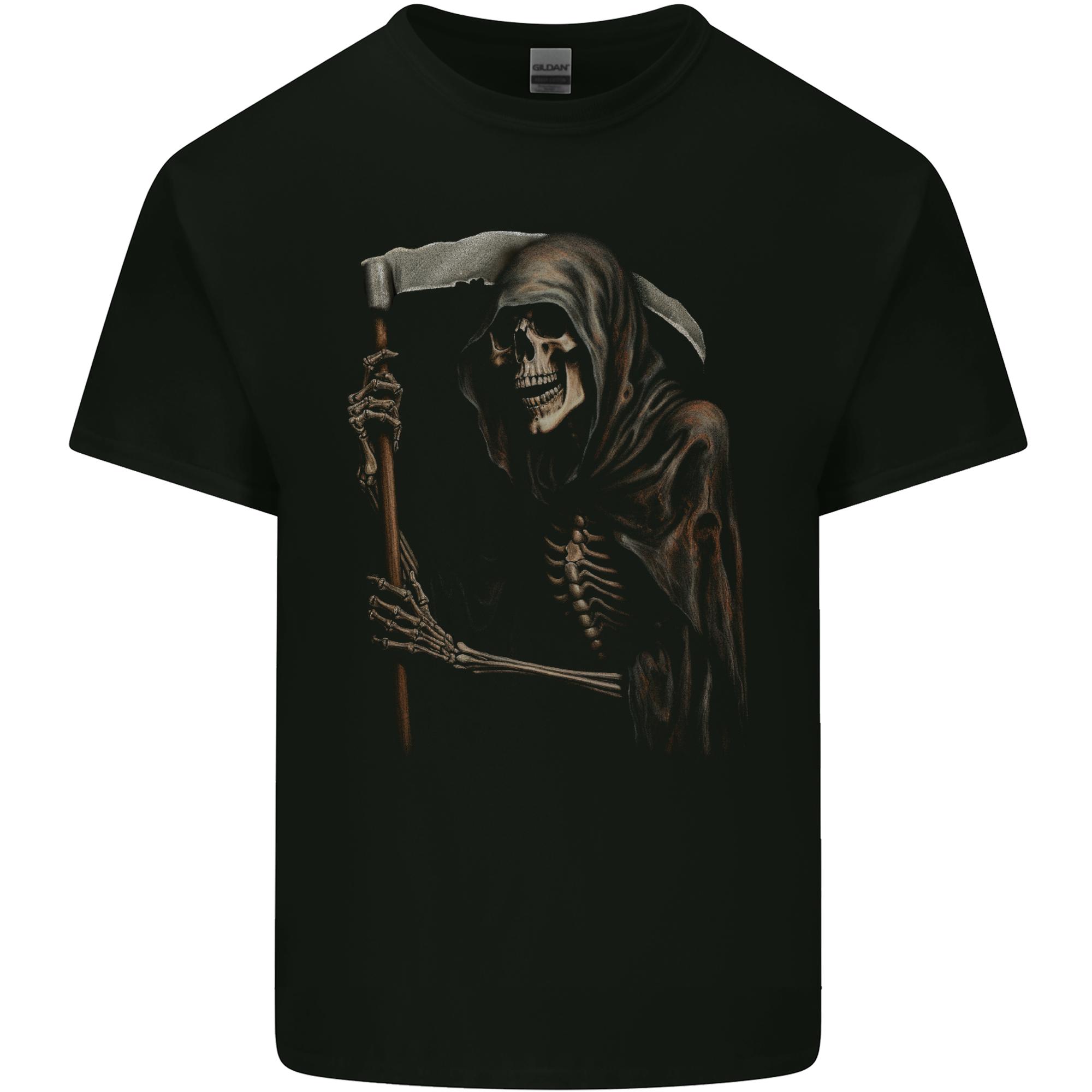 Grim Reaper Gothic Heavy Metal Skull Unisexs Light Cotton TShirt S