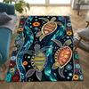 Comfortable Crystal Velvet Rug Machine Washable Australian Sea Turtle Non Slip Fading Resistant Living Room Bedroom Gaming Area