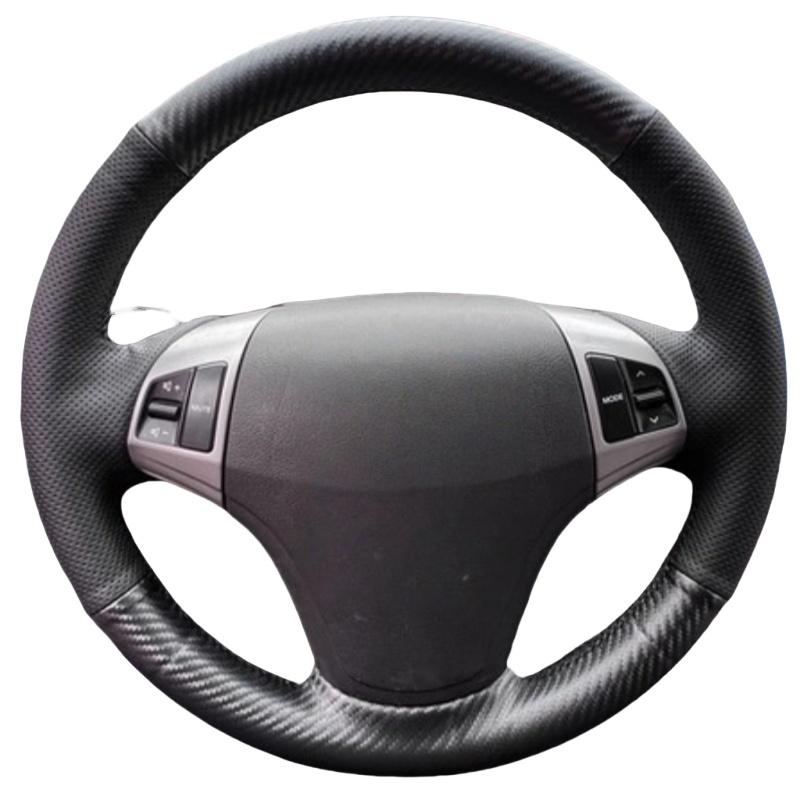 Handgenähtes Lenkradbezug Anti-Rutsch Verschleißfest Carbonfaser Leder Für Hyundai Elantra 2008 2009 2010