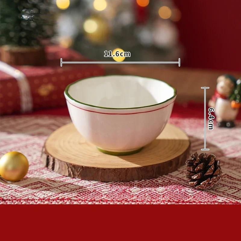 Creative Christmas Tree Ceramic Plate Set High End Restaurant Dessert Plates Breakfast Delicious Salad Plate Exquisite Tableware