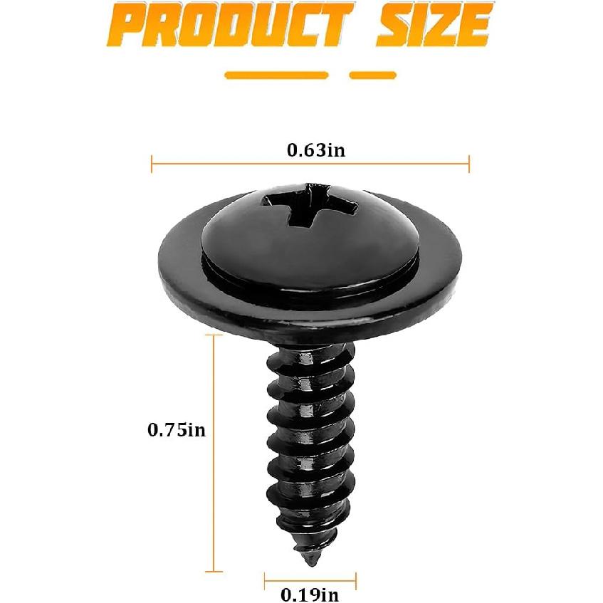 20PCS Car Splash Shield Liner Screw U Nut Kit, Phillips Truss Head Sems Wheelhose Liner Screws Replaces 90308-SB2-013 90114-SE0-000, Compatible with