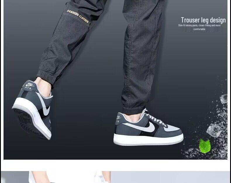 Men's Summer Lightweight Harem Cargo Pants - Loose, Trendy, Versatile Cuffed Casual Sportswear.