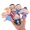 Gifts Boys Girls Toys Cartoon Doll Hand Puppet Family Finger Puppets Set Finger Doll Plush Toys
