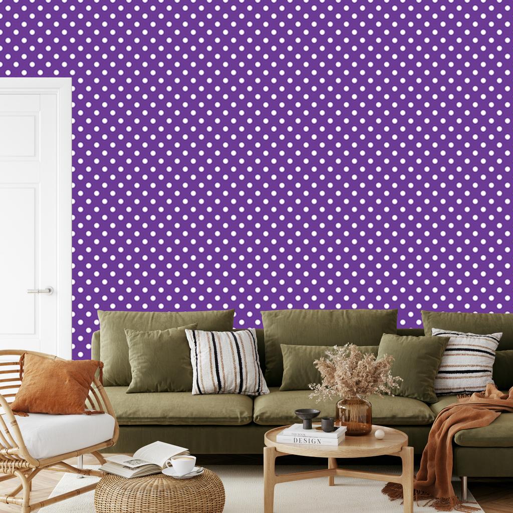 Wallpaper Dots purple, bottom purple for Living Room and Bedroom 50x1000