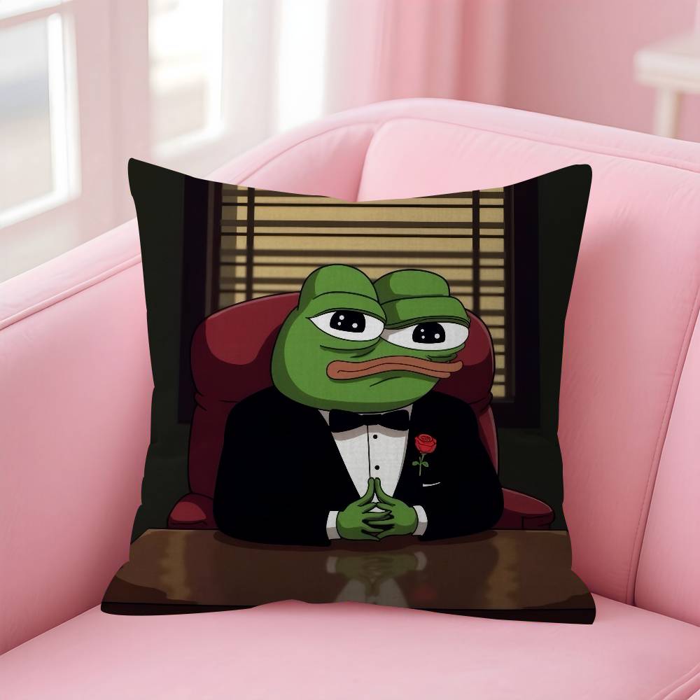 Funny PPepe The Frog Personalized Pillow Cover Kids Bedroom Wild Party Decor Pillowcase kid Birthday shower Gift